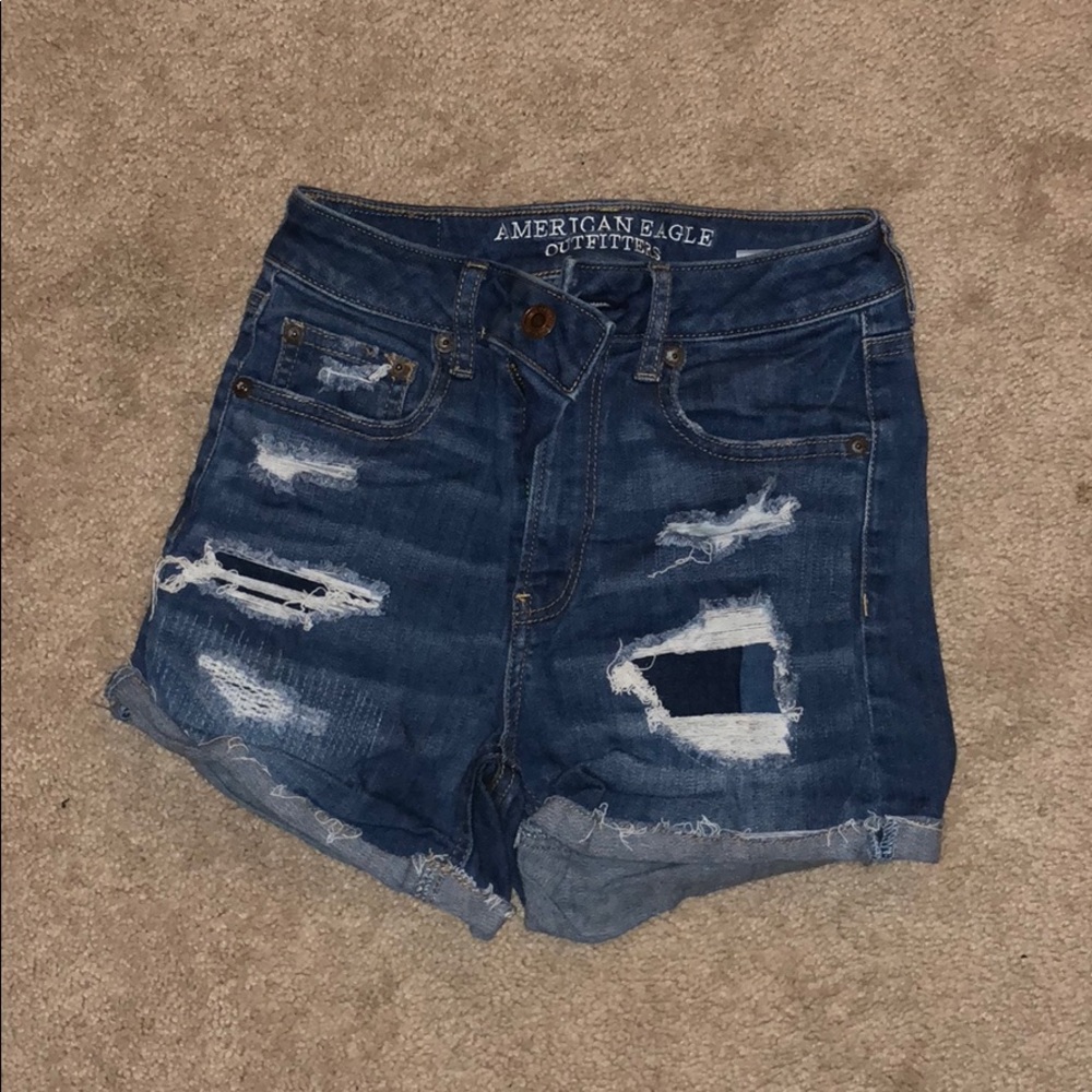 High Waist Ripped Shorts.